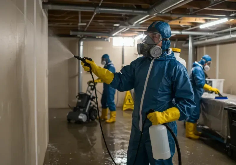 Basement Sanitization and Antimicrobial Treatment process in East Flat Rock, NC